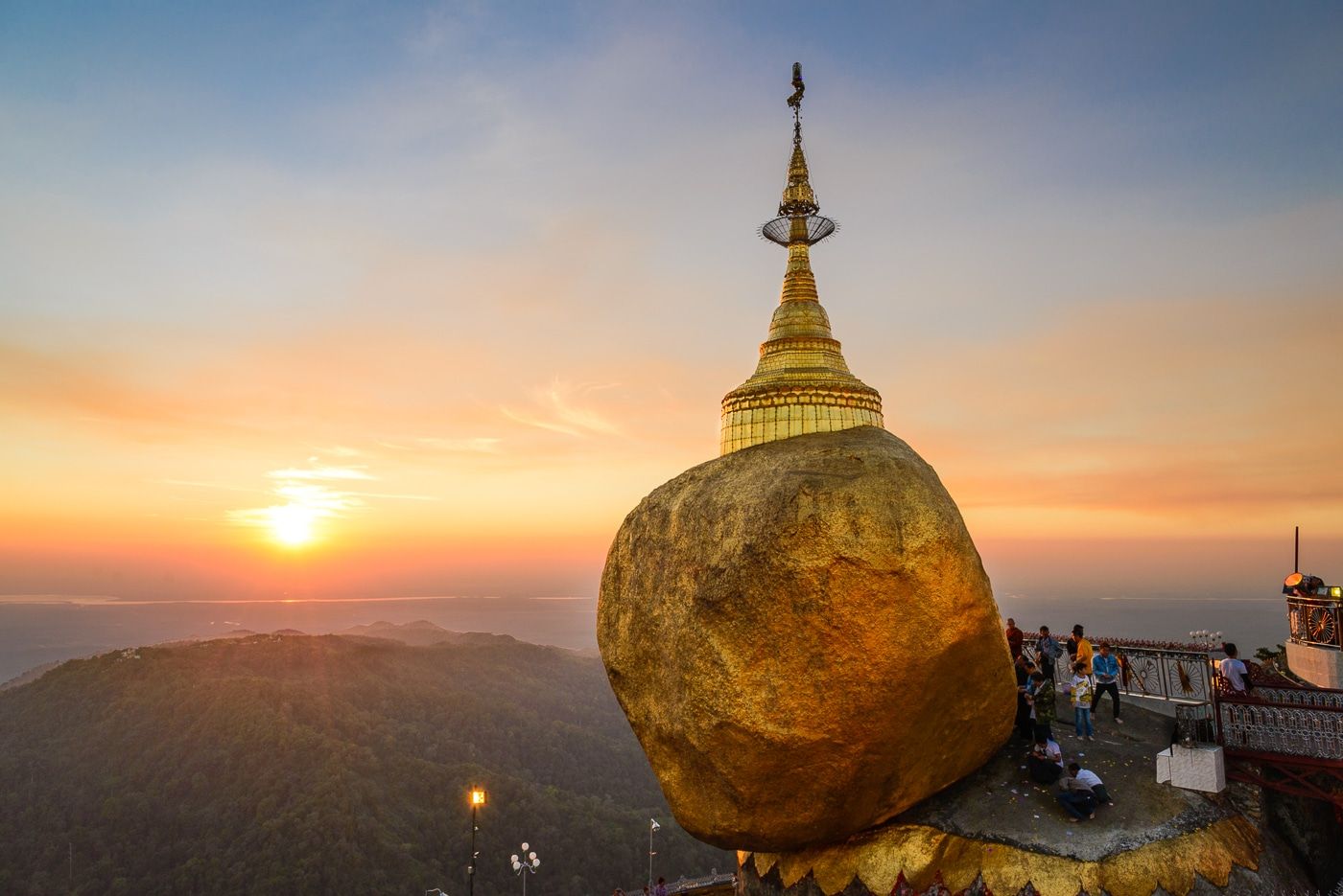 The Golden Rock in Myanmar
