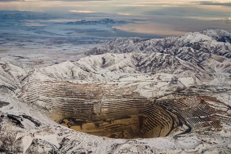 The Bingham Canyon Quarry, Utah — 970 meters