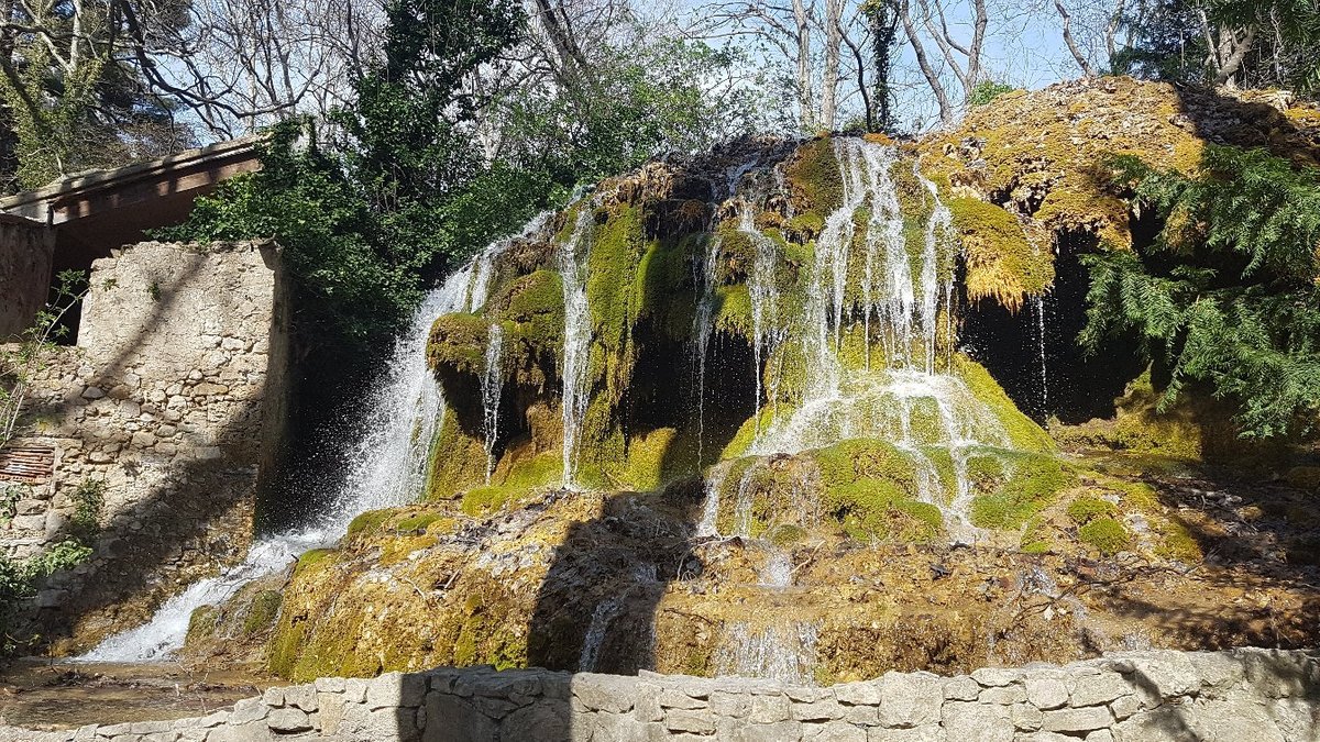 Waterfall in park Saint-Pons (France)