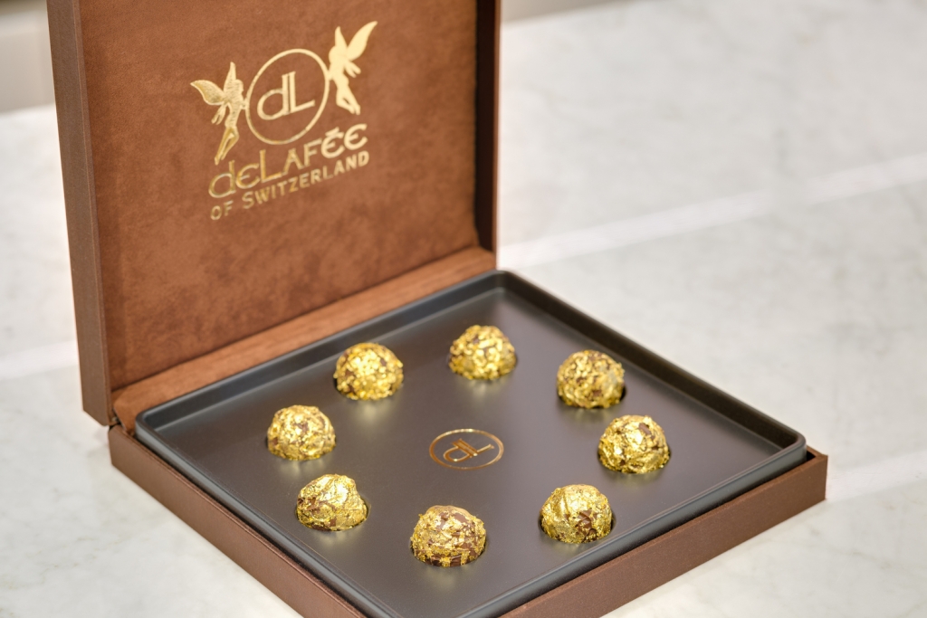 DeLafée’s Gold Chocolate Box With Swiss Gold Coin